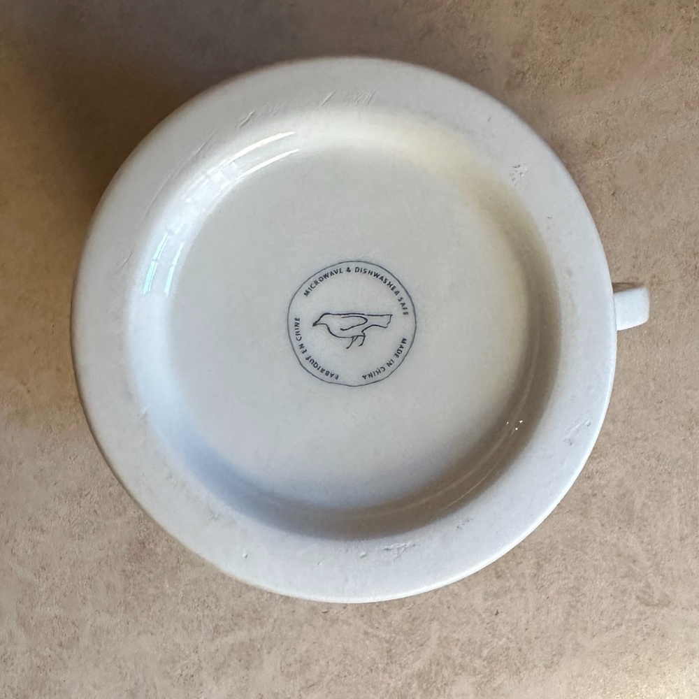 Anthropologie Monogram Initial Letter "P" Coffee Mug White/Black 16 oz. … - Picture 7 of 8